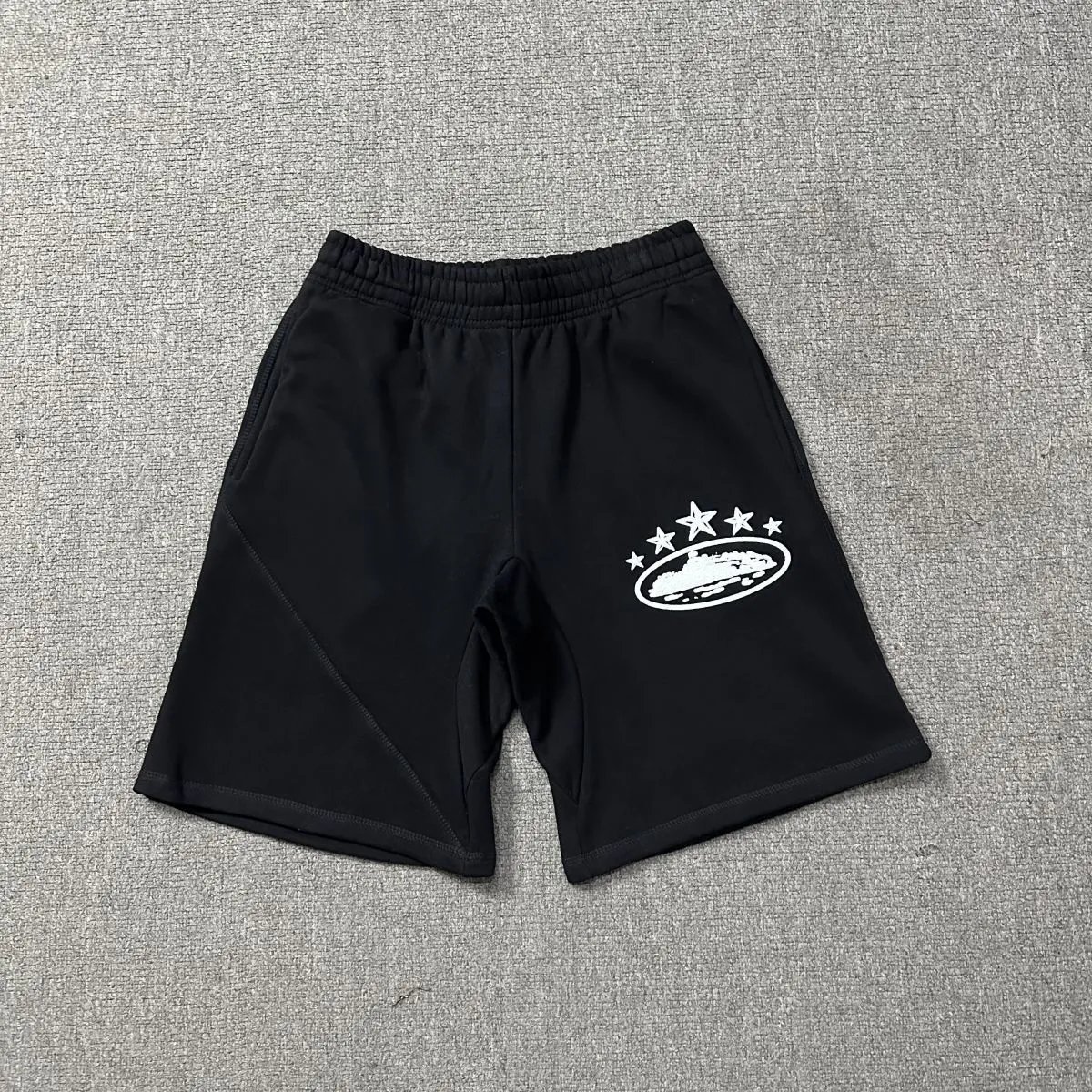 Corteiz Star Print Casual Black Shorts