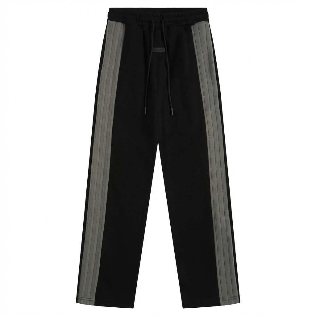ESSENTIALS striped casual black pants