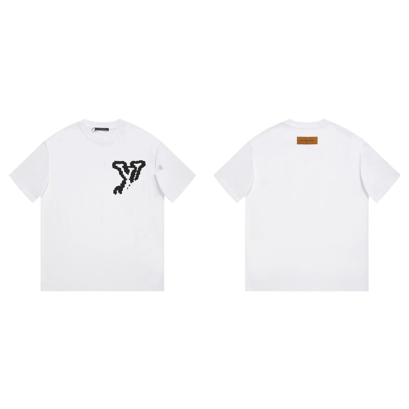 Louis Vuitton Simple Style Graffiti White T-shirt