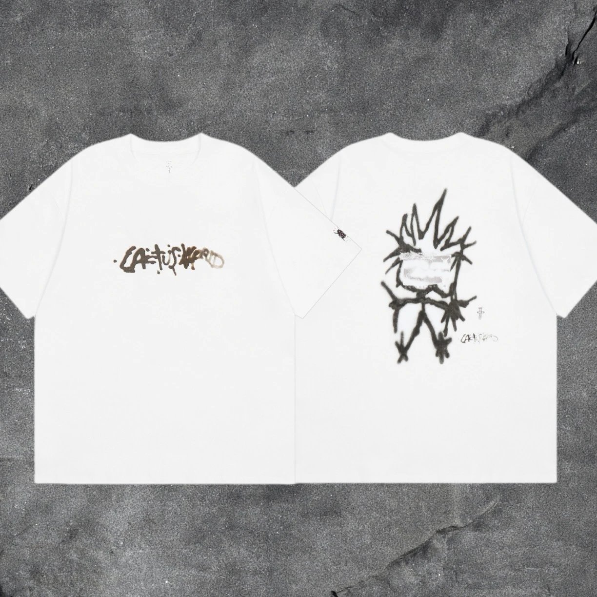 Denim Tears White Graphic T-Shirt Bold Graphic