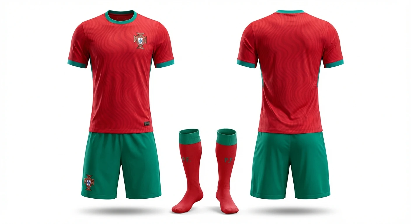 Portugal team's home jersey for the 26th - 27th season (red)