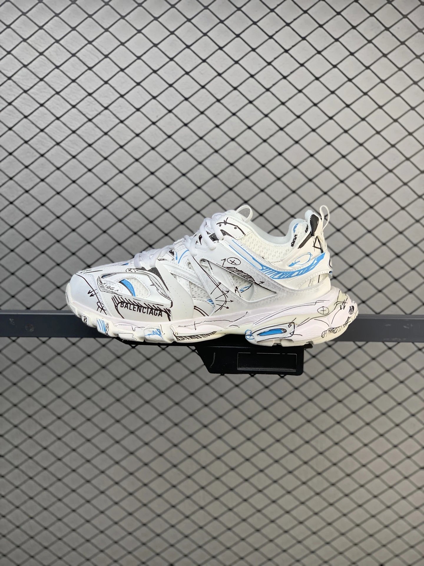 Balenciaga Chunky Runners, Contrast Overlays in White and Silver