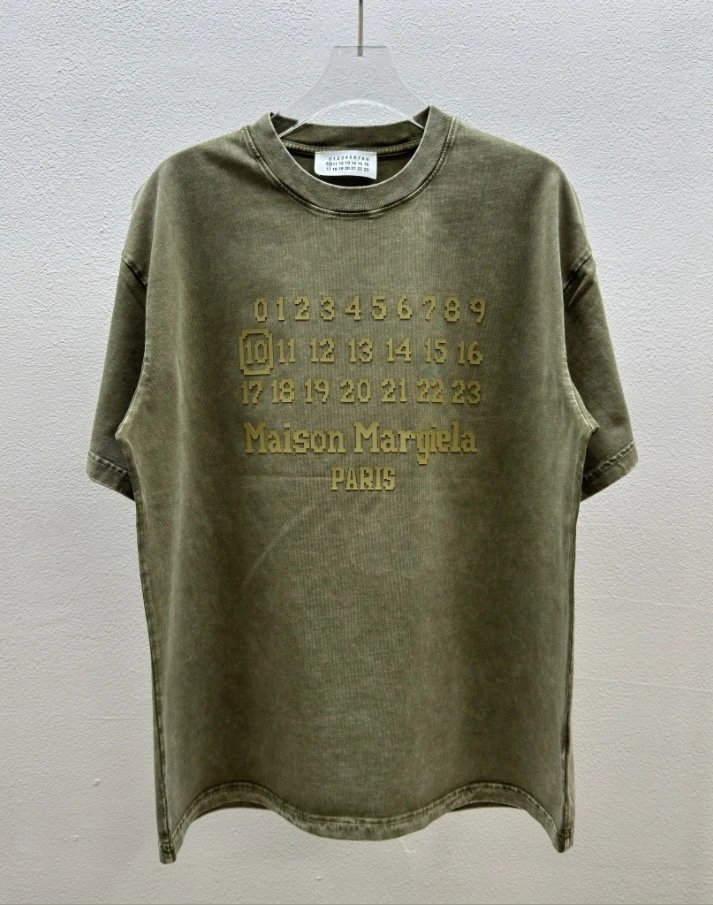 Maison Margiela Number Vintage Military Green Short-sleeve T-shirt