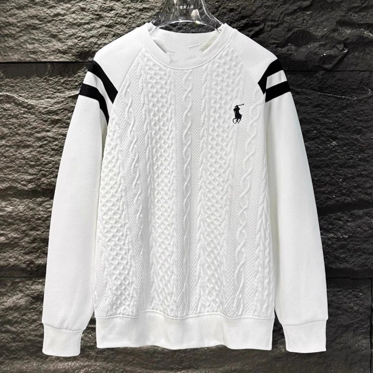 Ralph Lauren knitted retro white sweatshirt