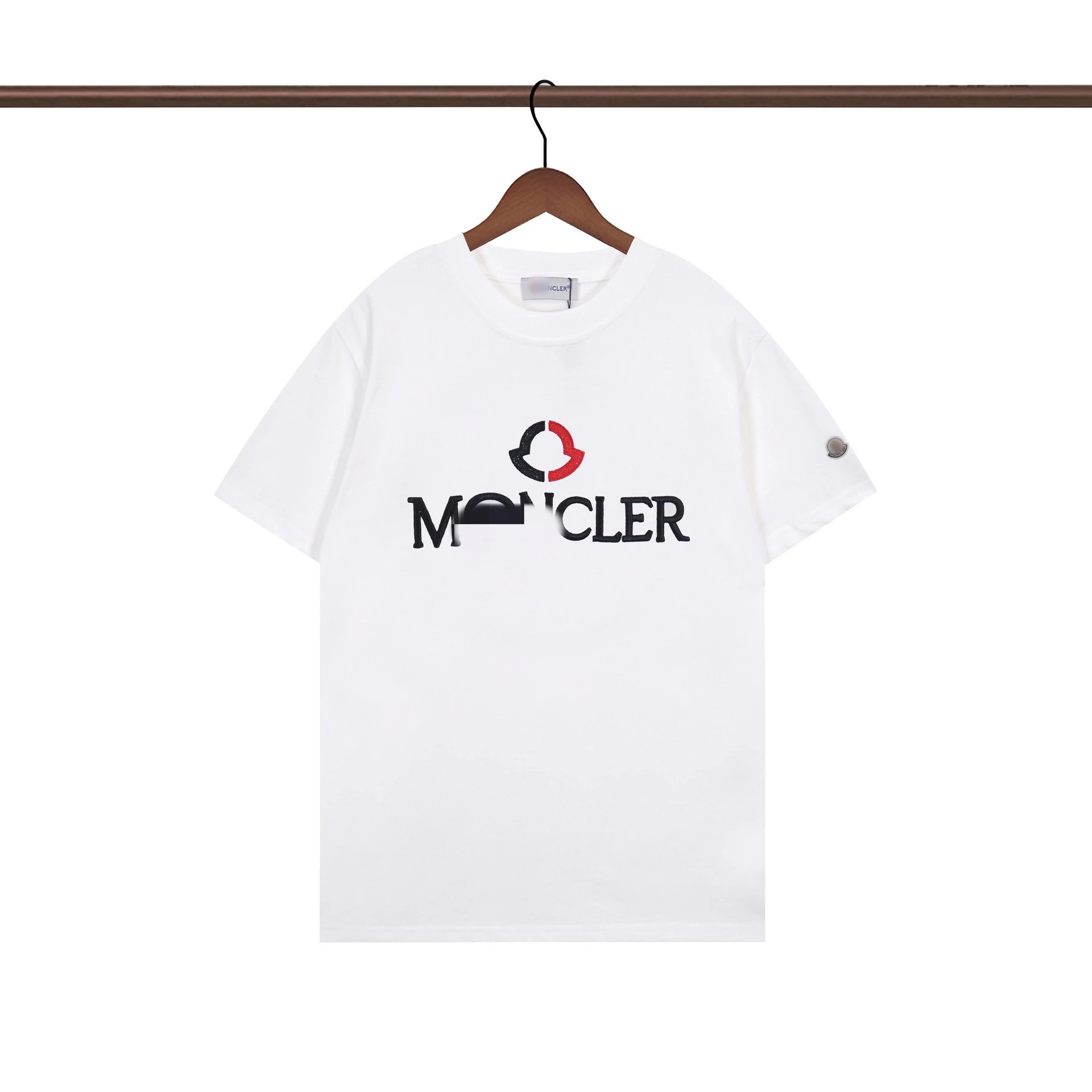 Moncler Embroidered Casual Style White T-Shirt