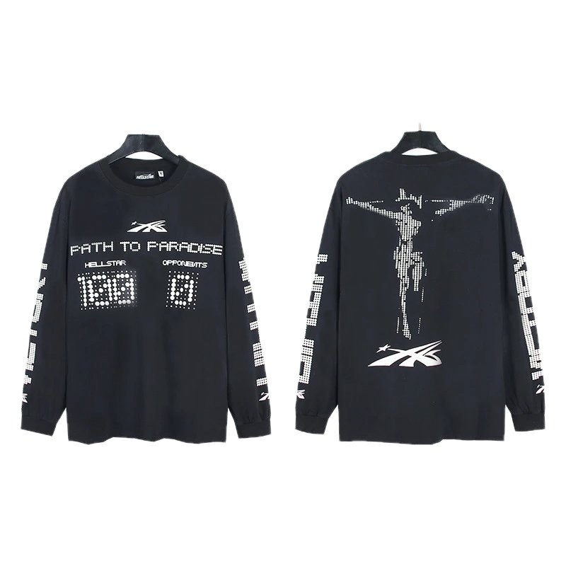 Hellstar Dark Style Printed Black Long-sleeve