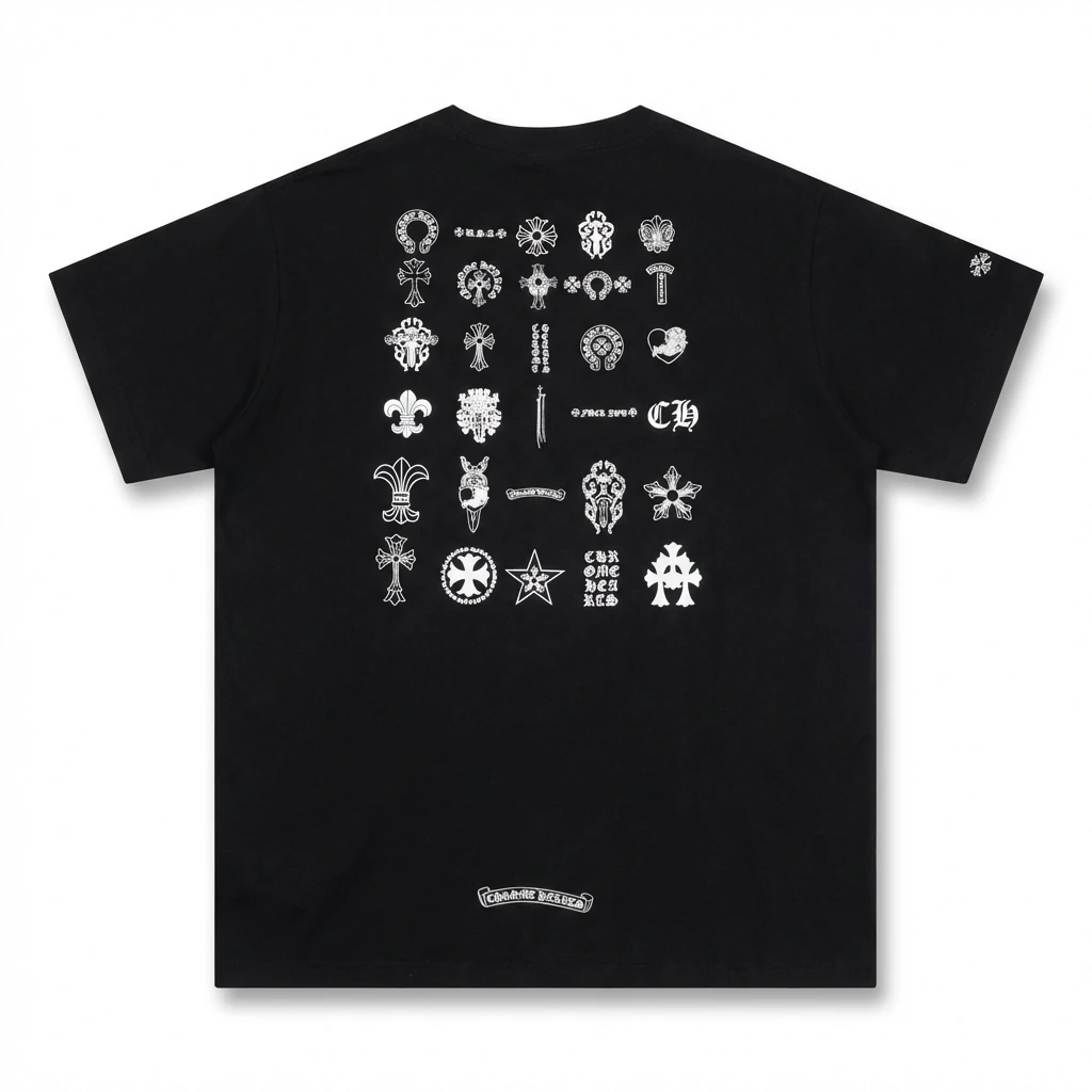 Chrome Hearts dark style black T-shirt