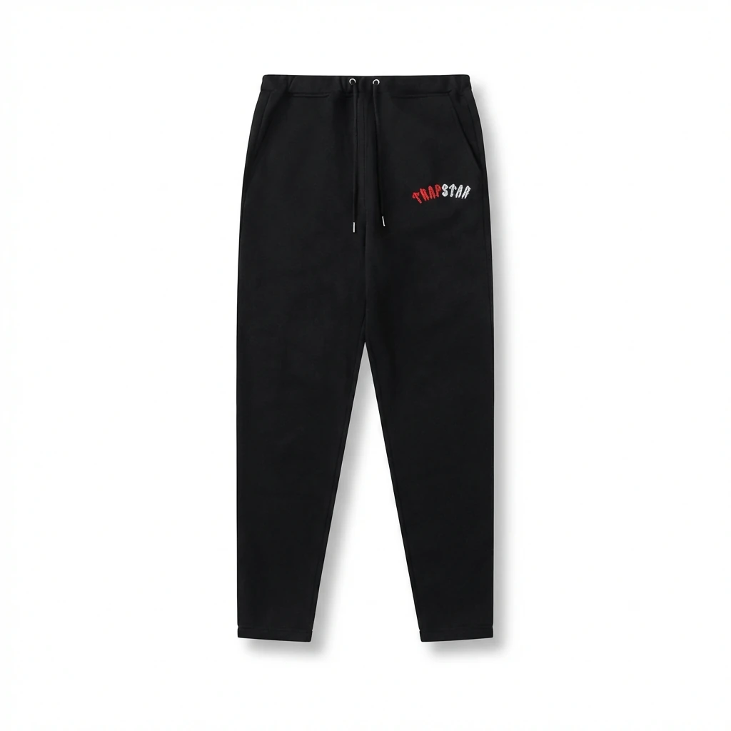 Trapstar minimalist style black sweatpants