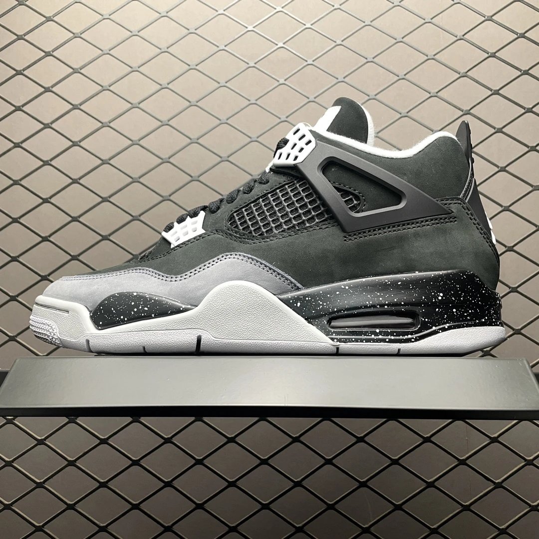 Jordan Black and Gray Color-Blocked Panels Basketball High-Tops