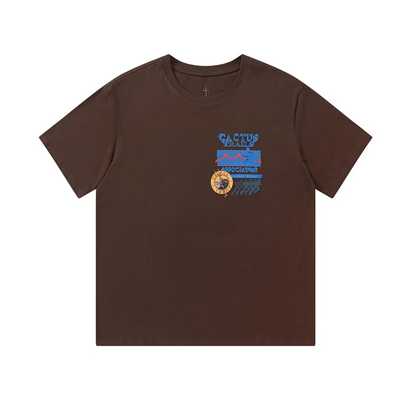 Travis Scott Compact Graphic T-shirt Brown Travis Scott for Sport-Inspired Styling