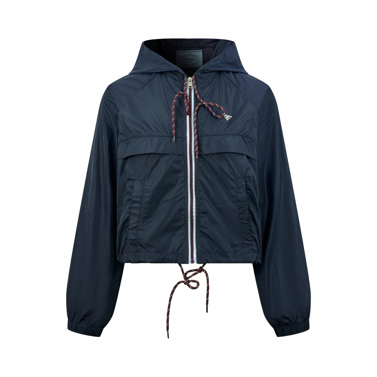 Nike Navy Cropped Windbreaker Jacket for Casual Office