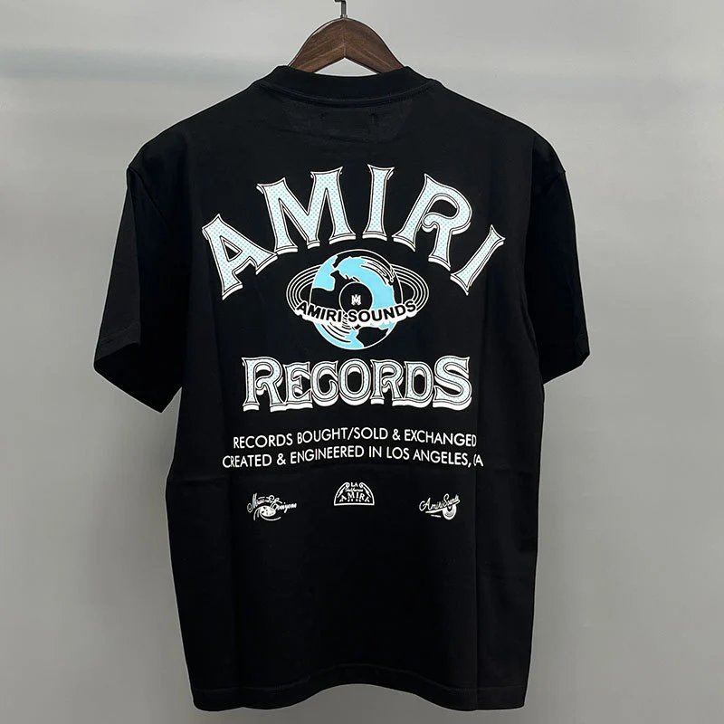 Amiri White Black Records Graphic T-Shirt Layered Outfit