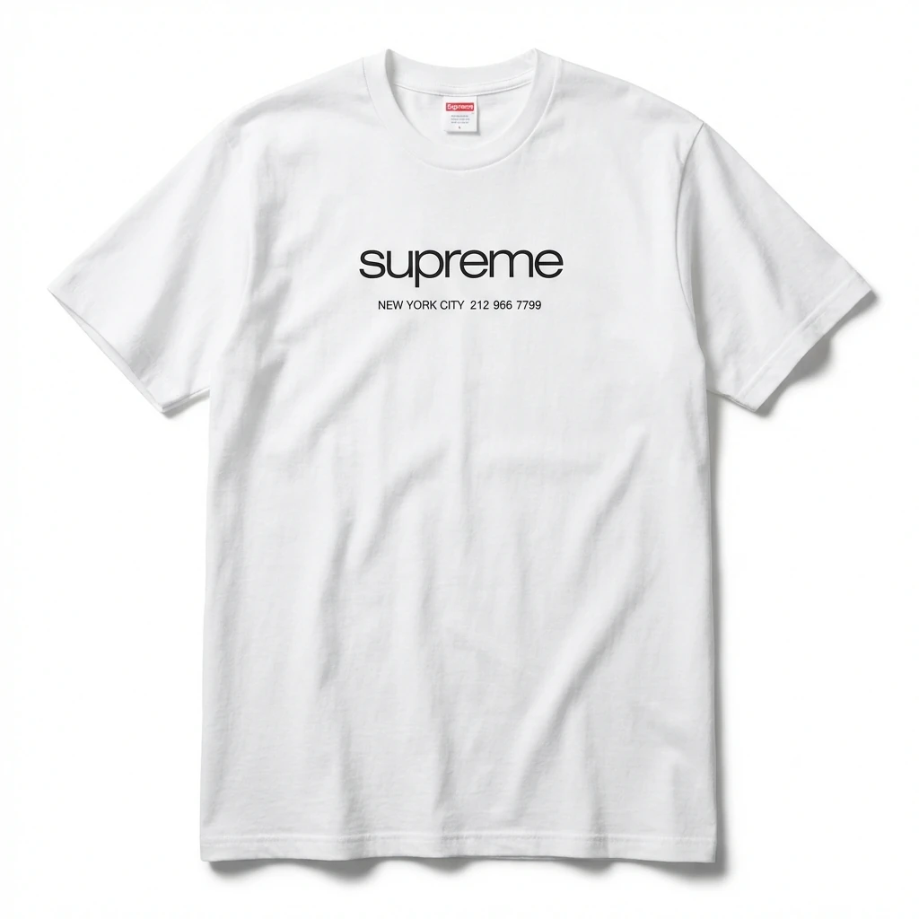 Supreme minimalist style white T-shirt