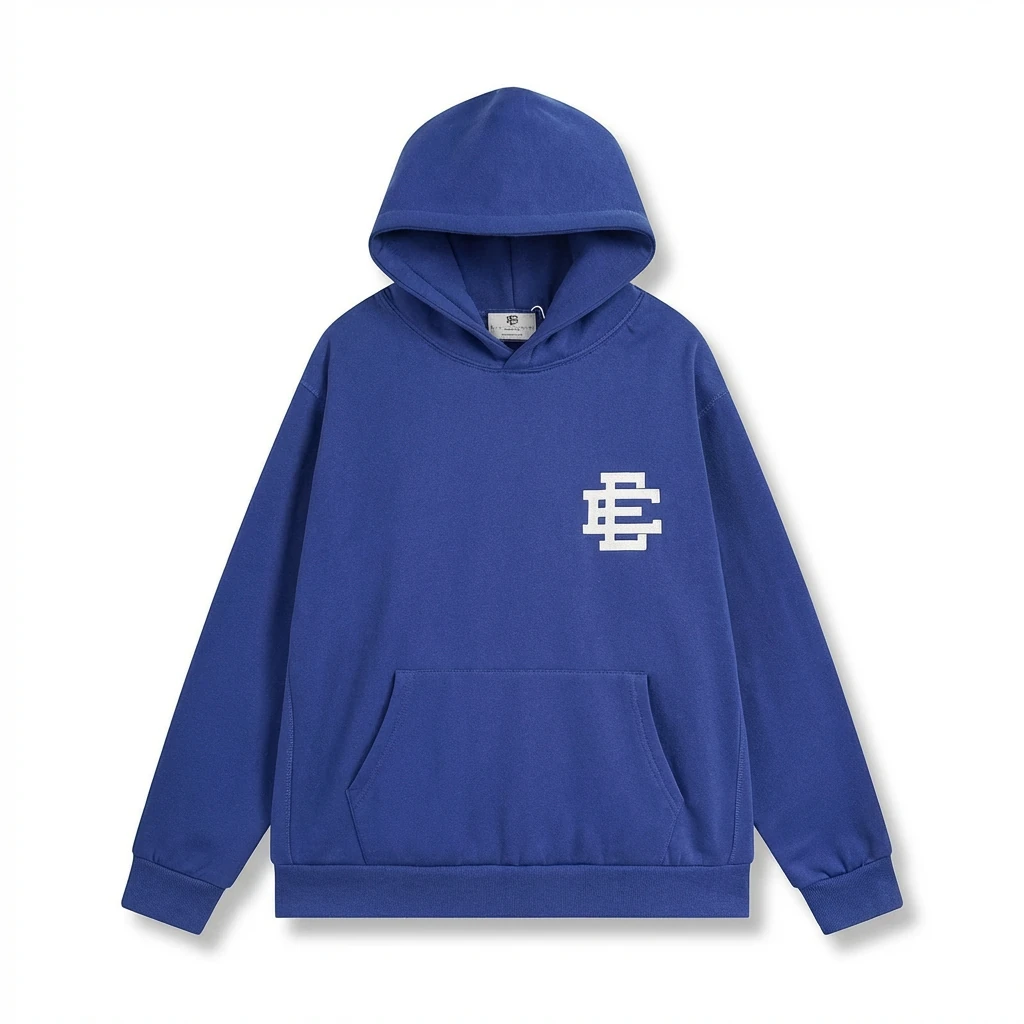 Eric Emanuel simple style blue hoodie