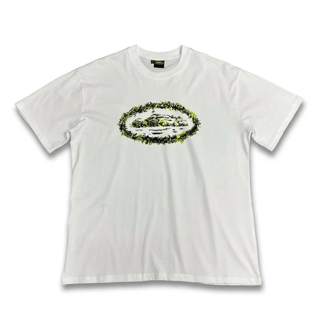 Corteiz Printed Trendy Brand White T-shirt