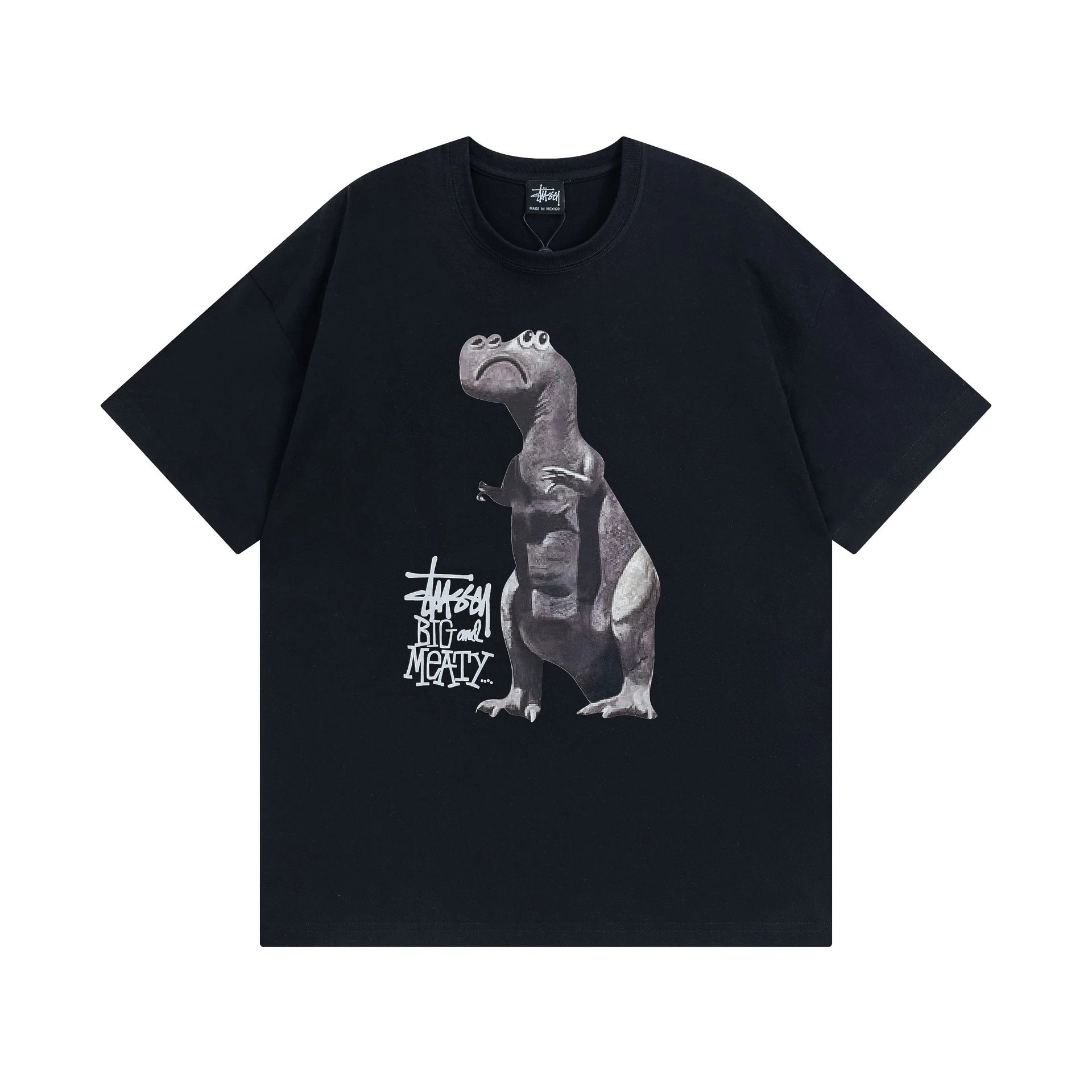 Stussy Black Spider Graphic T-Shirt Visual Accent Logo