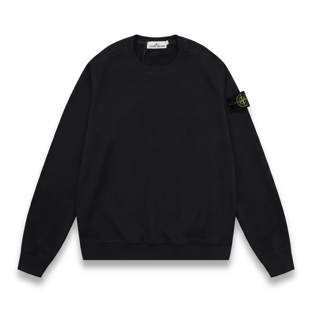 Stone Island basic black sweatshirt