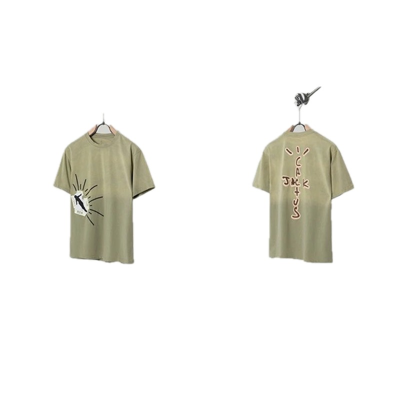 Travis Scott Cactus Jack Streetwear Khaki Green T-Shirt