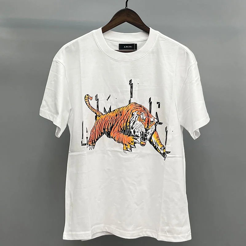 Amiri White Records Graphic T-Shirt Modern Fit