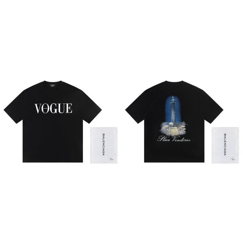 Balenciaga VOGUE Printed Black T-Shirt