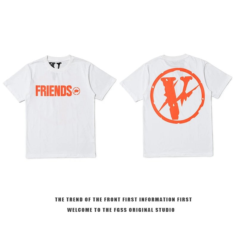 Vlone Patterned Logo T-shirt Black Purple Vlone with Polished Detail