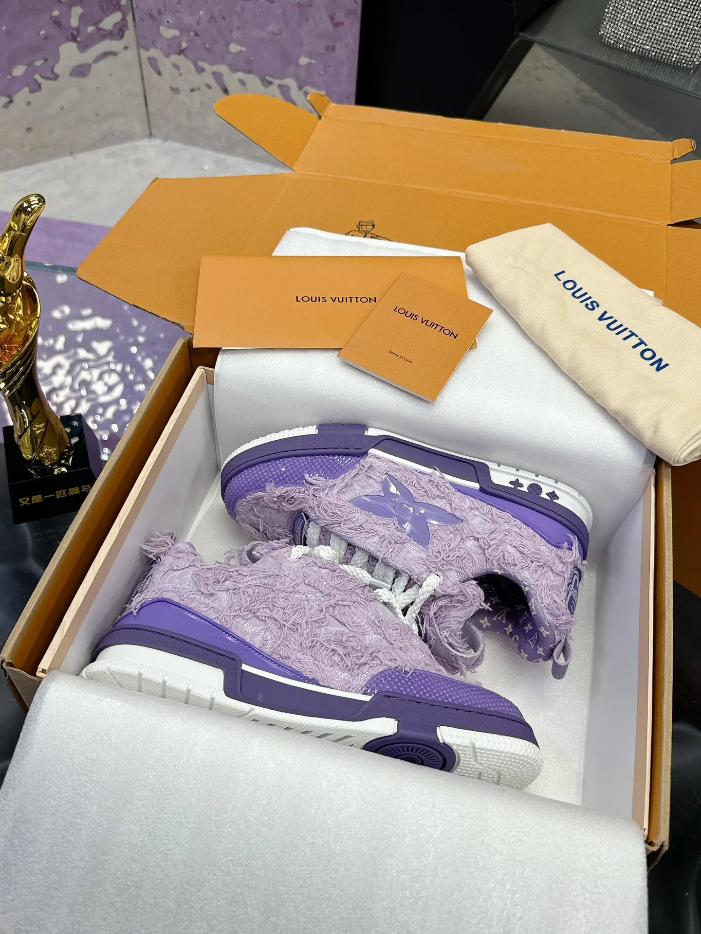 Purple Monogram Low-top in Louis Vuitton Purple Sneaker for Casual Outfits