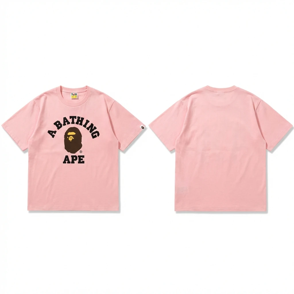 Bape Ape series pink T-shirt
