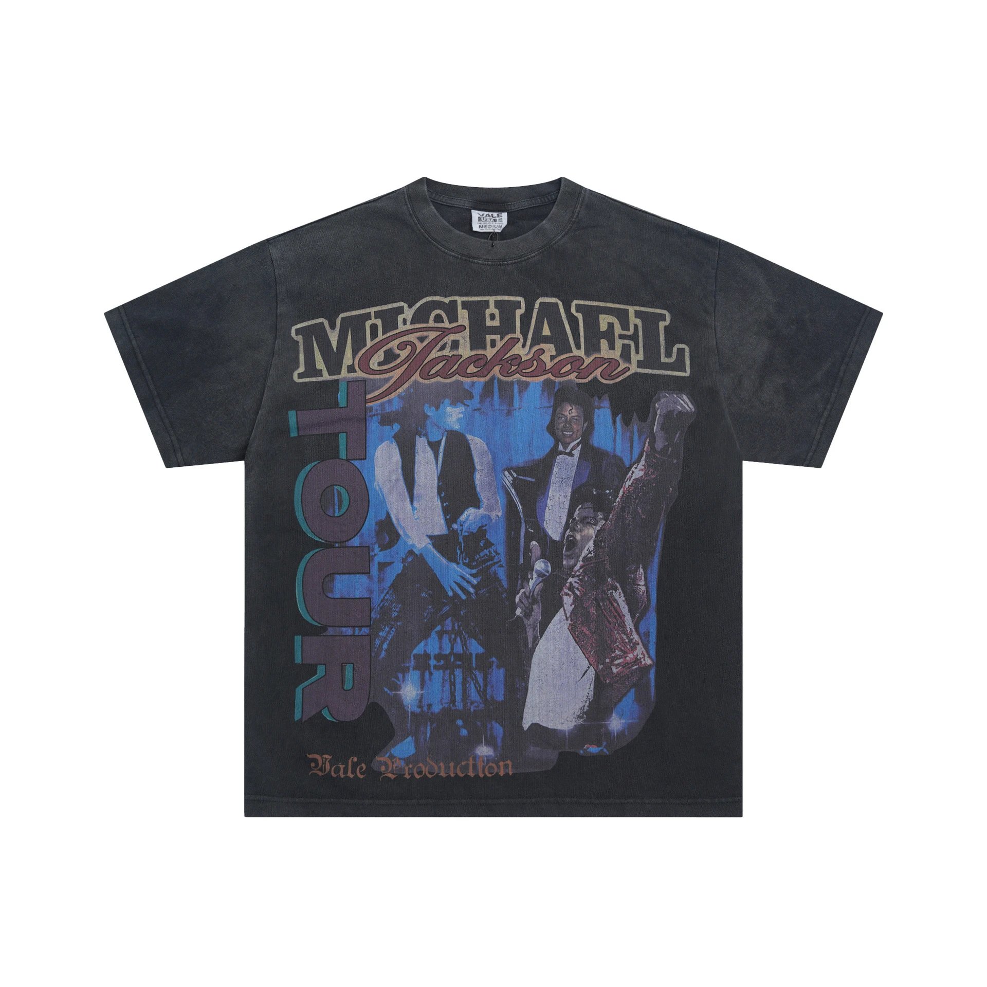 Valley Jackson Tour Vintage Style Charcoal Black T-Shirt