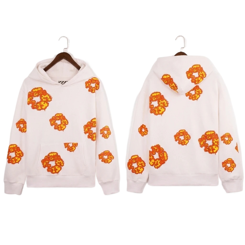 DENIM TEARS Printed Vintage White Hoodie
