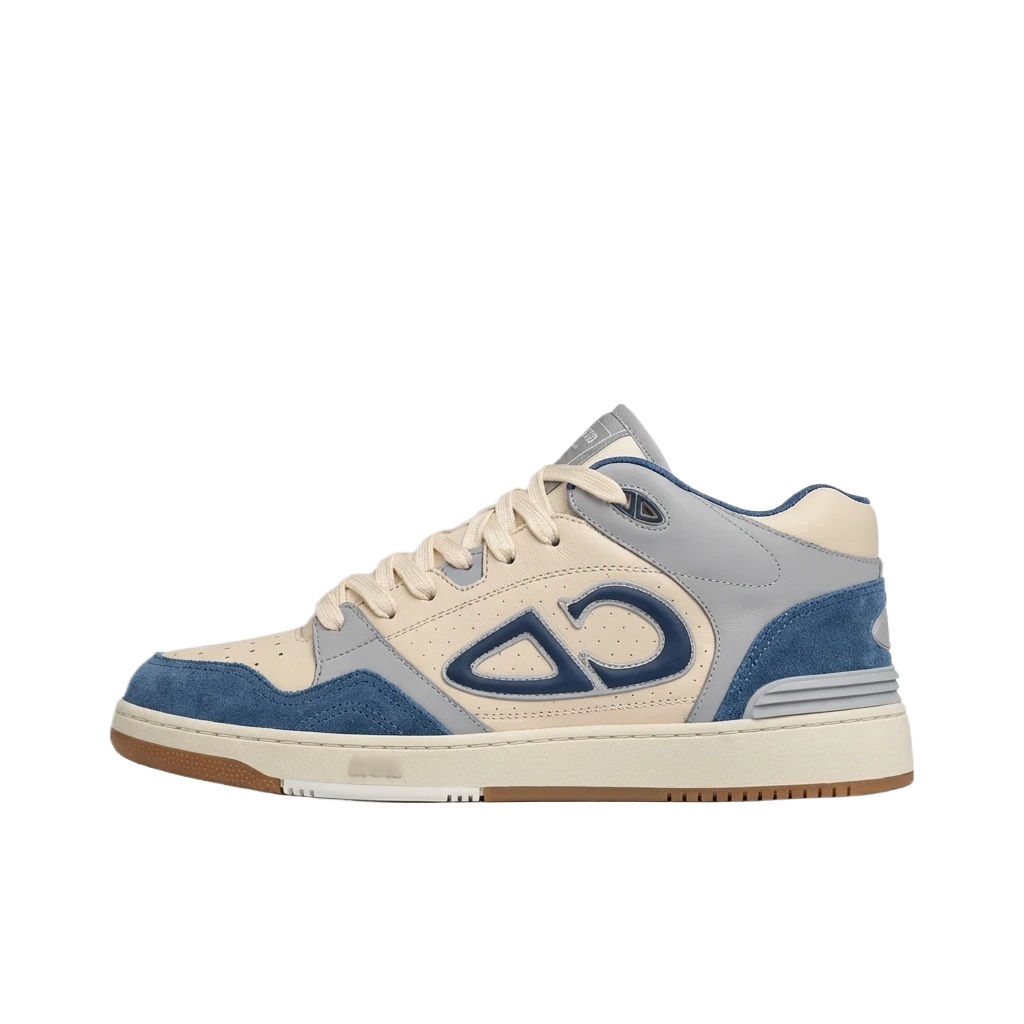 Dior blue, white and grey retro-style canvas shoes
