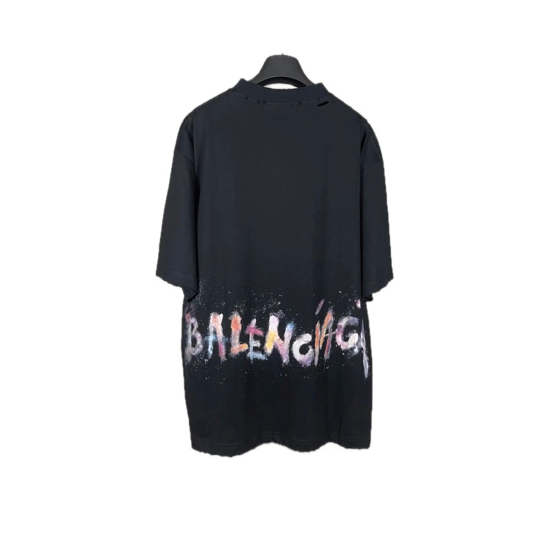 Balenciaga graffiti-style black T-shirt