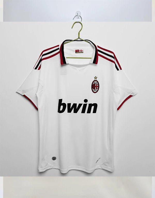 AC Milan Gift Ready Retro soccer jersey Red Black Striped with Standout Detail