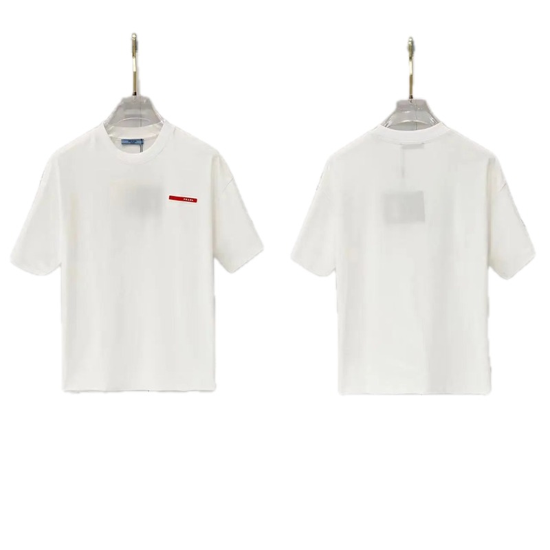 Prada Red Label Minimalist Style White Short-sleeved T-shirt