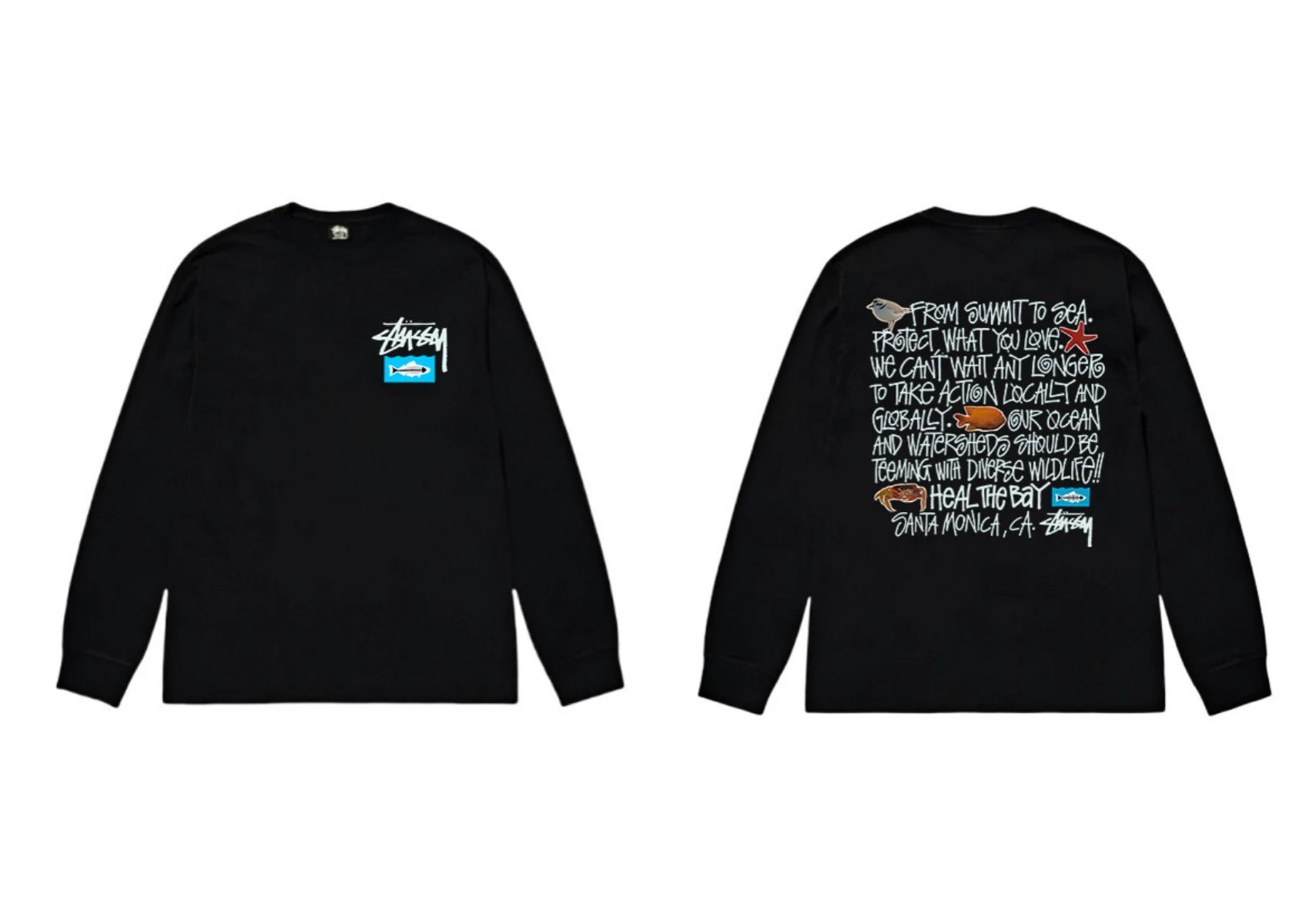 Stussy Ocean Style Black Long-sleeve