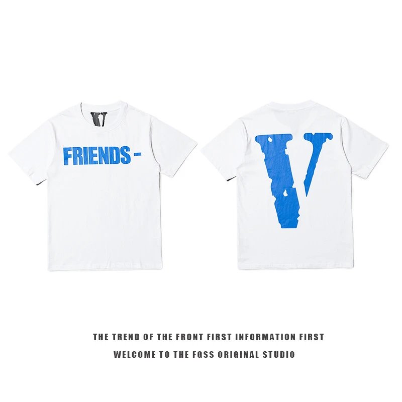 Vlone Travel Logo T-shirt Black Purple Vlone with Soft Visual Tone