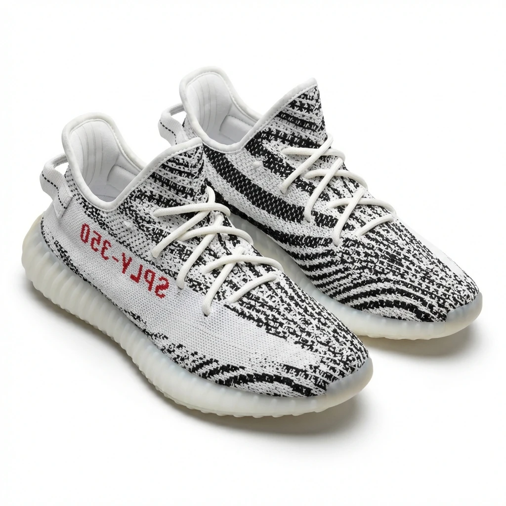 Yeezy 350 Black and White Fashion Running Shoes