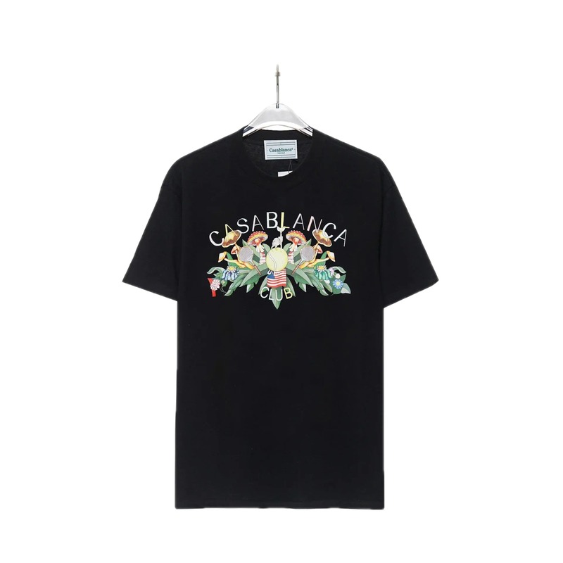Casablanca - printed casual black T - shirt