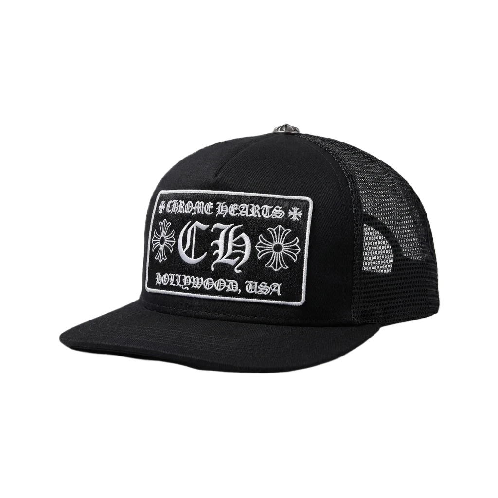 Chrome Hearts retro-style black cap