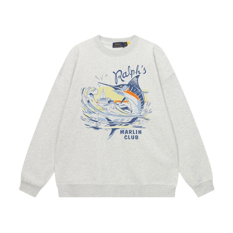 Ralph Lauren Marin Club Light Grey Sweatshirt