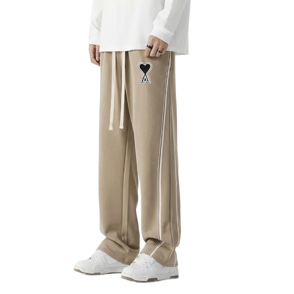 AMI fleece-lined casual khaki pants