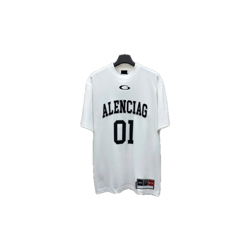 Balenciaga letter-style white T-shirt