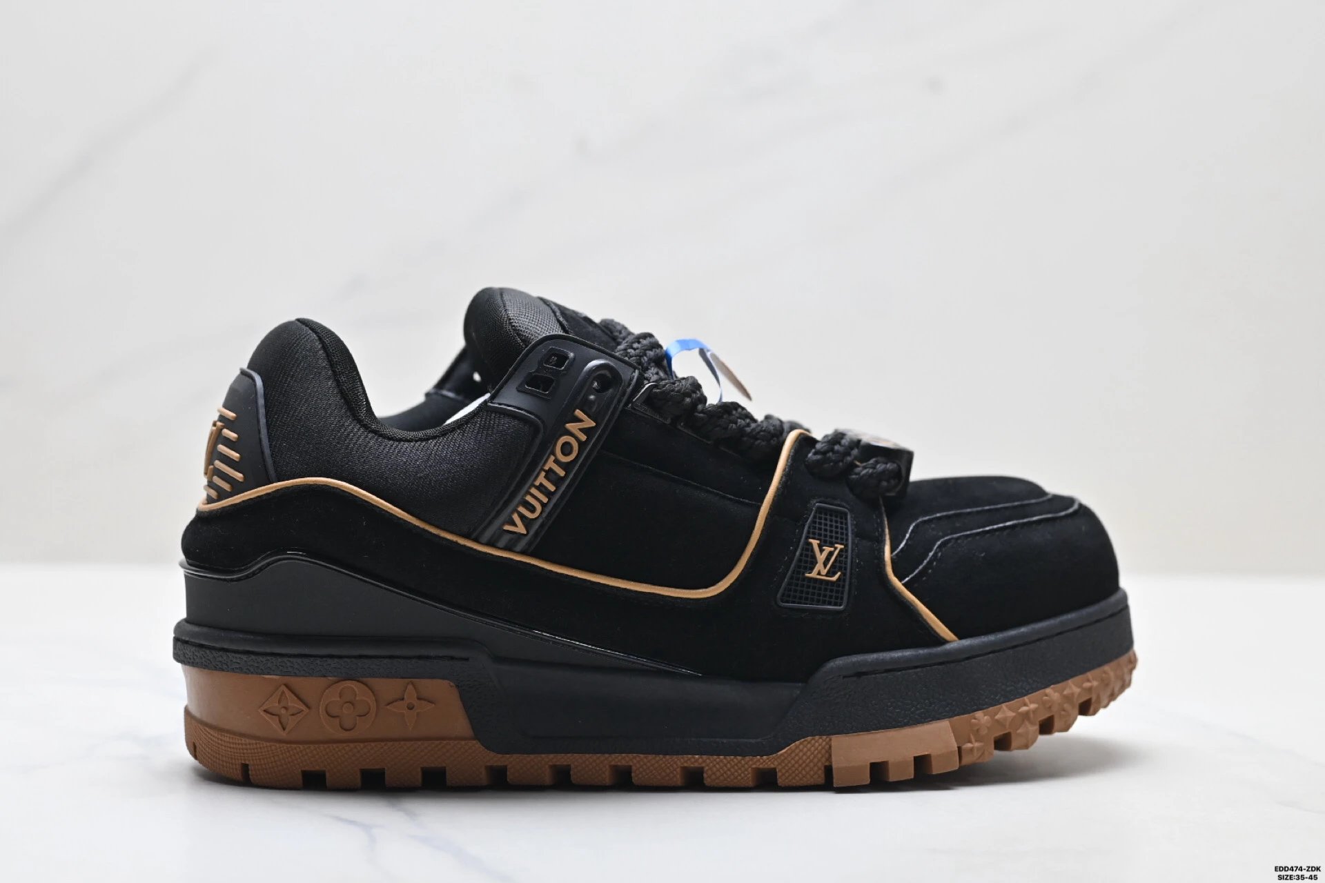 Louis Vuitton vintage black and brown sports shoes