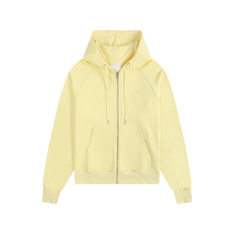 AMI minimalist style light yellow hoodie
