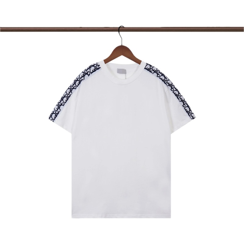 Dior Monogram Logo Tape Casual White T-Shirt