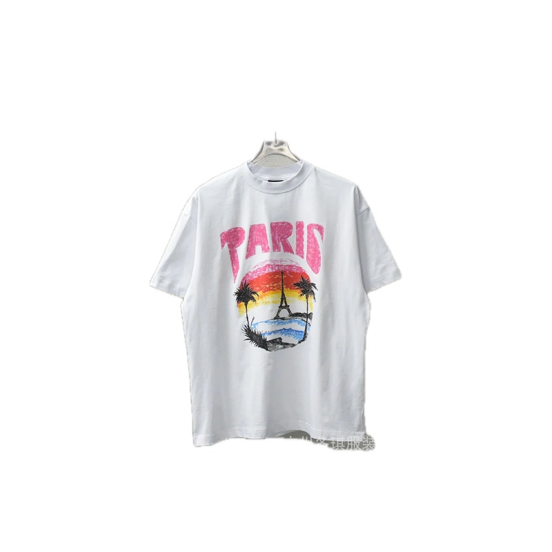 Balenciaga Printed Casual White T-shirt