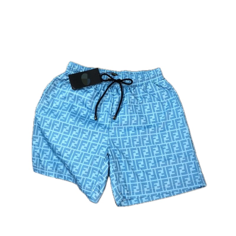 Fendi FF Monogram Light Blue Streetwear Shorts