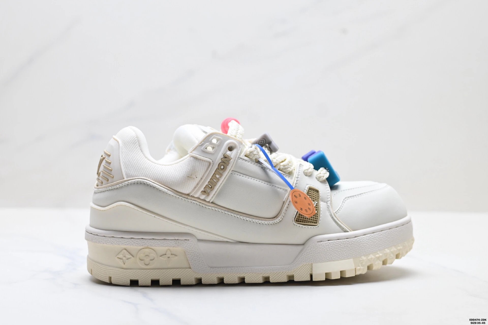 Louis Vuitton LV Trainer casual white shoes