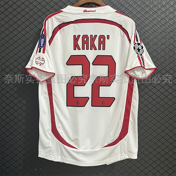 AC Milan Patterned Retro soccer jersey Red Black Striped with Signature Styling