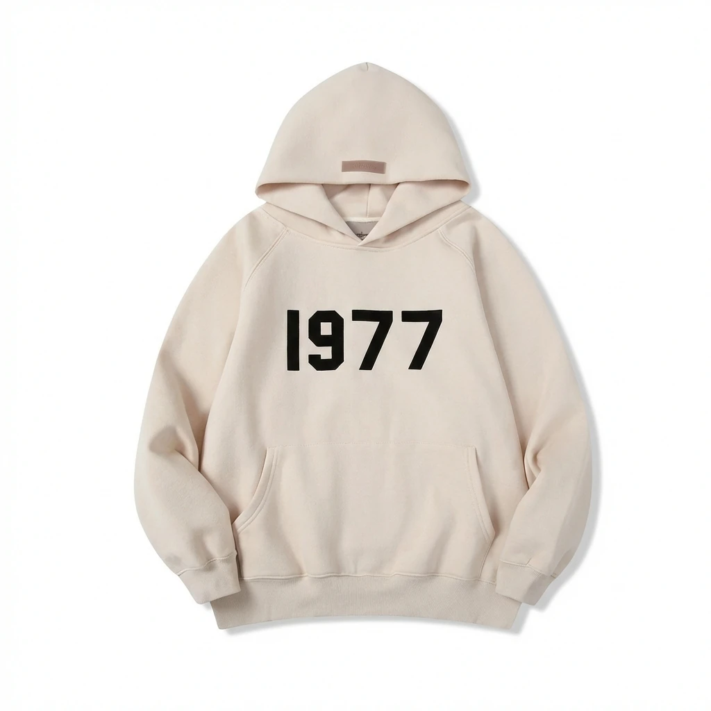 ESSENTIALS minimalist style off-white sweatshirt