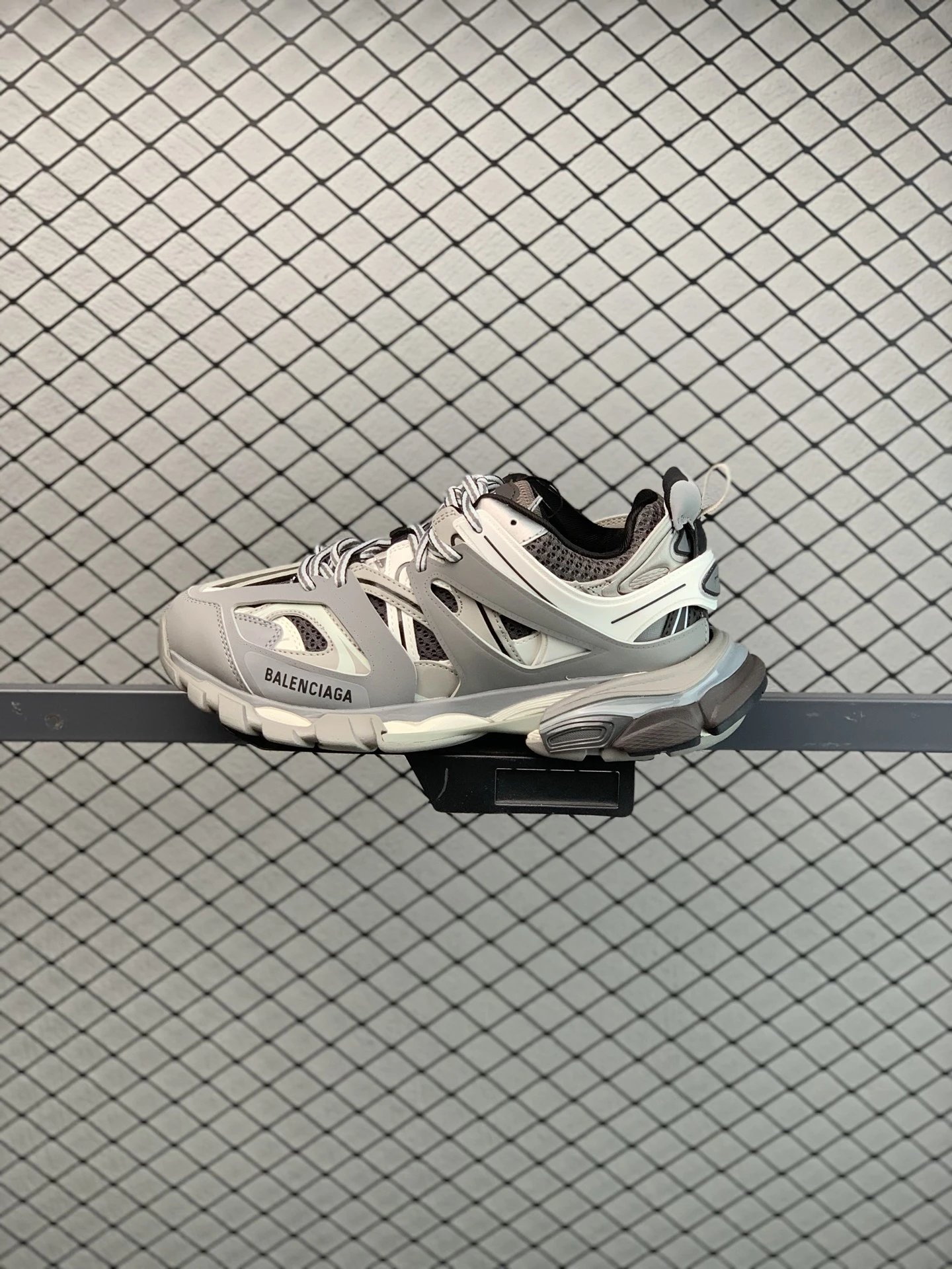 Balenciaga Beige and Black Chunky Runners Featuring Athletic Paneling